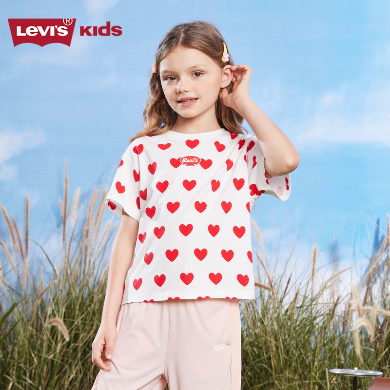 levis 儿童童装短袖t恤lv2322195gs-002 明亮白 130/64