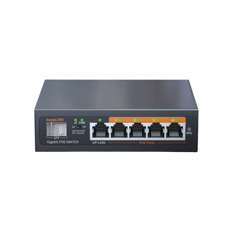 keepLINK 204GPȫǧ��������6��POE������AI���ܼ������ͷ������������52W