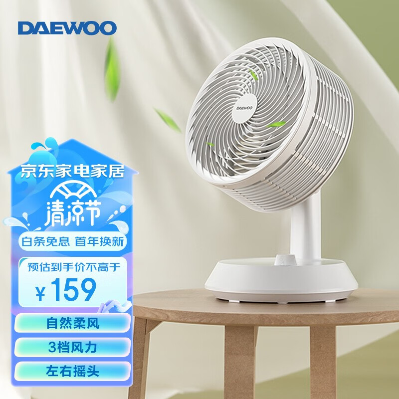 大宇（DAEWOO）空气循环扇电风扇家用风扇多功能小风扇涡轮空调办公室风扇 C20空气循环扇（机械款）