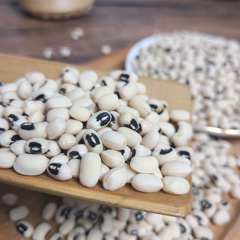 虎钢馋白眉豆白豇豆农家自产眉豆煲汤饭豆种子白豆五谷杂粮米豆 500g