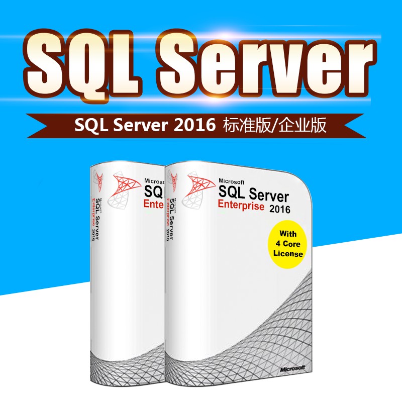 微软服务器系统windows Server2016/Sql Server2016数据库套装实物 含税 2016标准版5用户