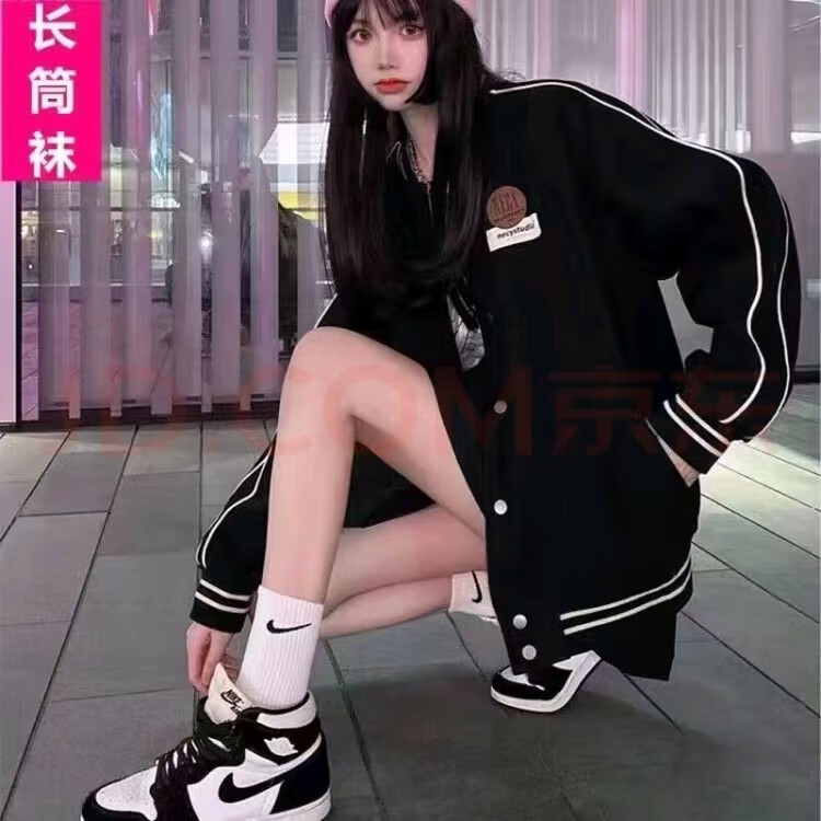 三师哥N/K袜子男棉袜中筒袜防臭吸汗透气抗菌厚款长袜白袜子男 黑色 【长筒】 6双 L 42/44 【抗起球】