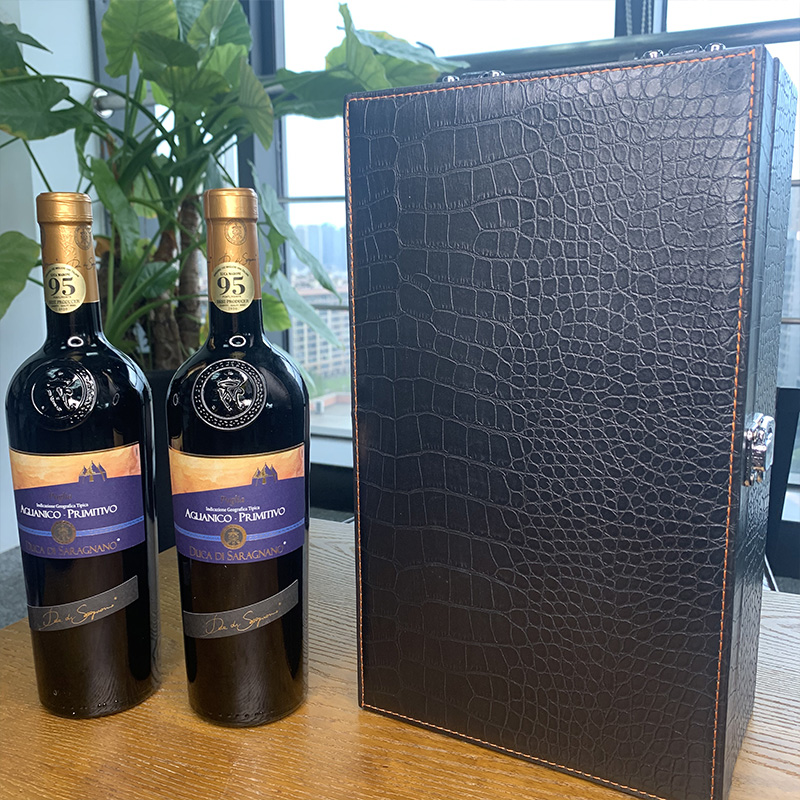 塞朗公爵普利亚干红葡萄酒 Aglianico Primitivo 普利亚典型产区原瓶进口 750ml*2支礼盒装