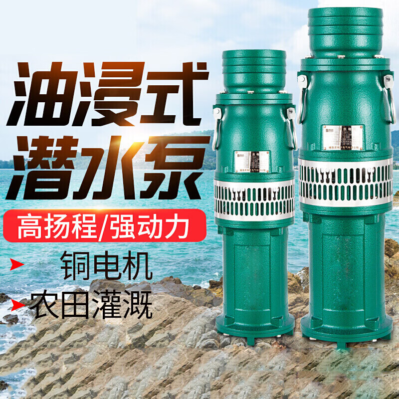 賽越QY油浸式潛水泵380v高揚(yáng)程農(nóng)用抽水泵工業(yè)灌溉7.5KW深井抽水機(jī) 4KW380V6寸葫蘆式