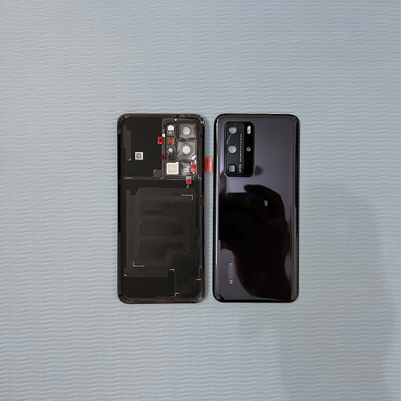 华为p40pro后盖原装40玻璃40原厂后壳屏40电池盖背壳 p40 pro【亮黑色