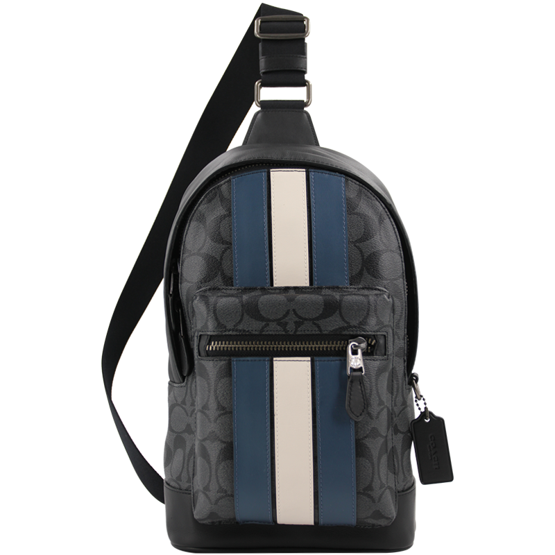 Coach West 20  С�� �ϻ�ƴ������Ƥ�ﵥ��б����ذ�  ��ɫƴ������ 2999-QBOH0