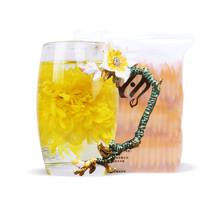 萃隐100朵独立包装徽州金丝皇菊大朵级花草茶婺源黄菊花茶一朵一杯