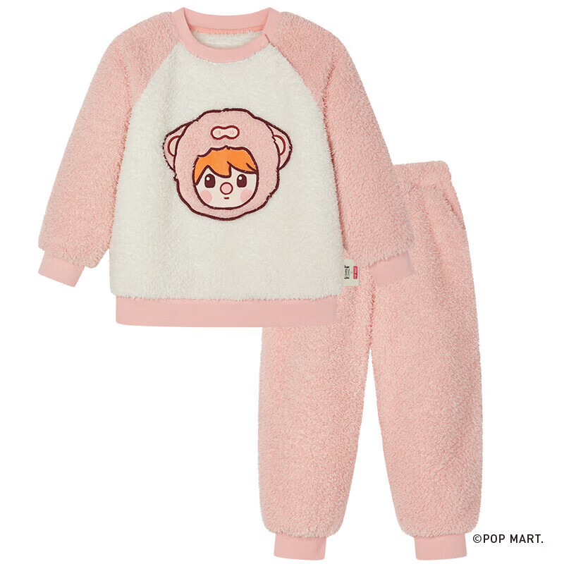 ibaby/英伦宝贝小甜豆联名儿童家居服套装秋冬加厚加绒居家服2 花花猪仔 150 cm 京东折扣/优惠券
