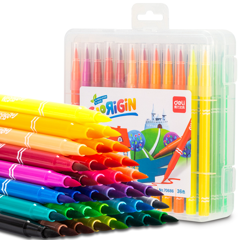 ������deli����ͯ36ɫ��ͷˮ�ʱ����˱ʿ�ϴˮ�ʱʻ���Ϳѻ���տ�ѧ����70686