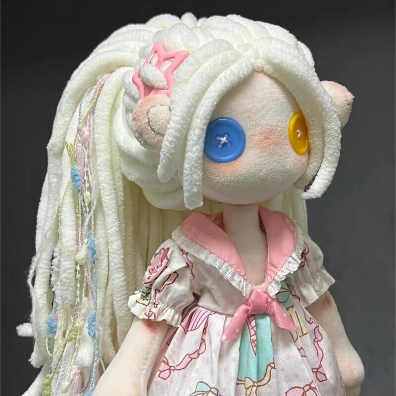 旋瓦辛德鬼妈妈玩偶成品娃娃鬼妈妈玩偶材料包手缝纽扣娃娃手工布娃娃