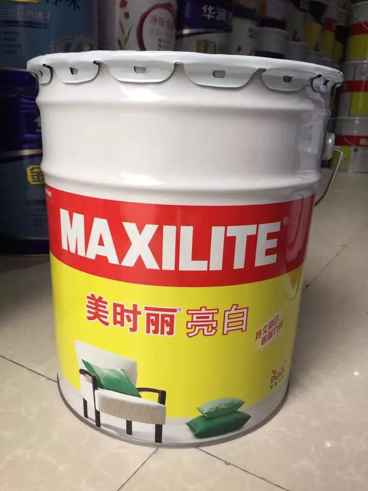 多乐士美时丽亮白内墙白色墙面乳胶漆高遮盖18l防水防霉涂料 18l
