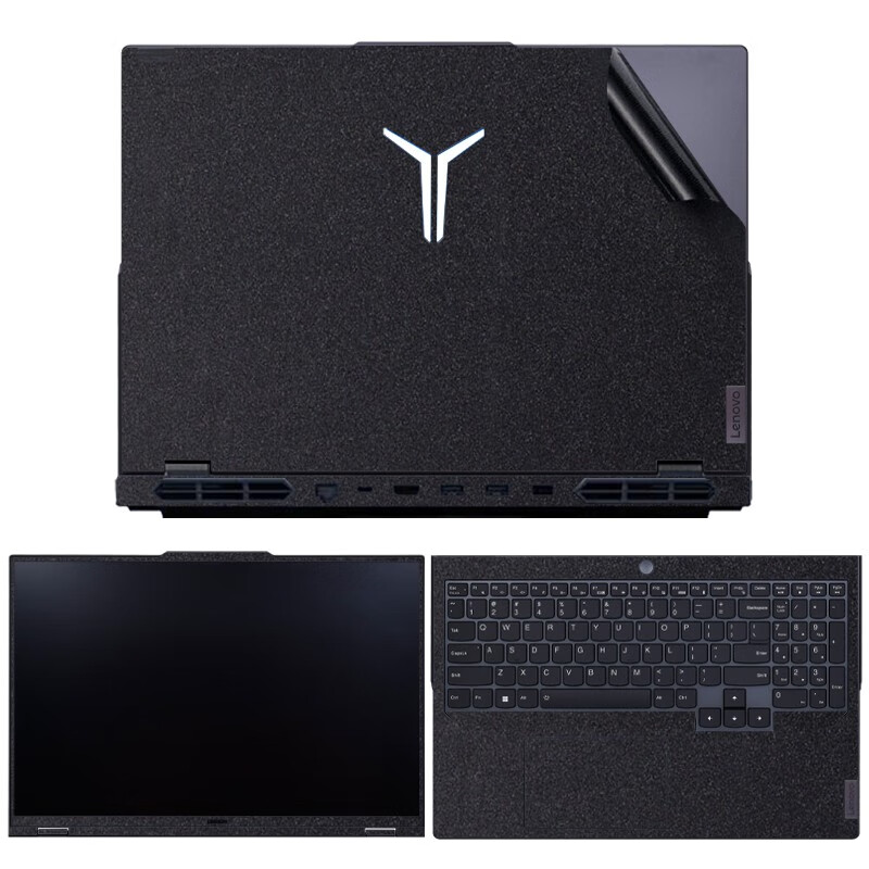 酷力驰 2024/25款联想拯救者Y9000P电脑贴纸R9000P贴膜16英寸笔记本外壳高达保护贴膜 黑色星光磨砂 AC面