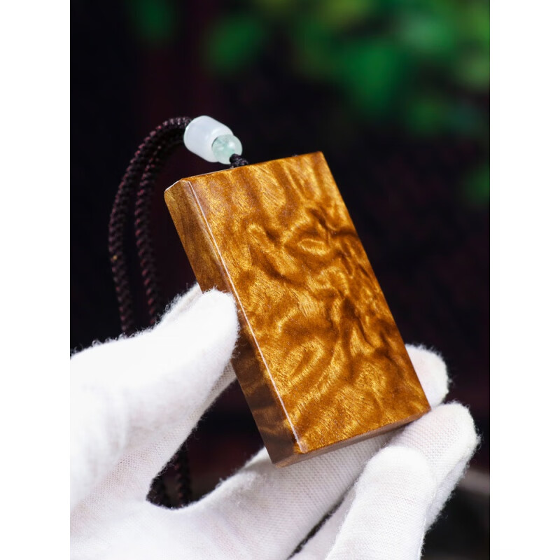 饰由美金丝楠木手把件四川正宗无事牌男女士随身盘玩小叶桢楠挂件