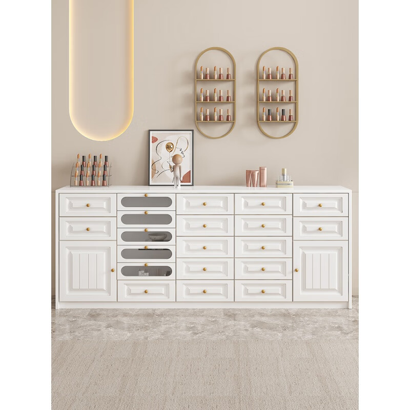 美甲柜子美甲油展示柜甲胶油展柜美甲店美甲收纳柜指甲油储物墙柜 可