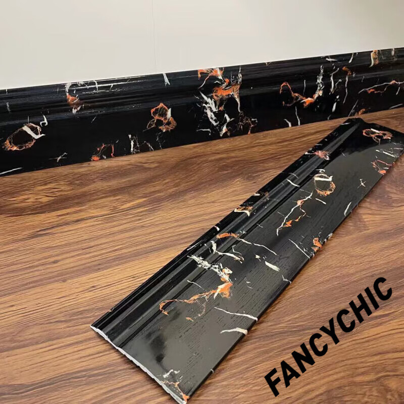 地脚线塑料竹木纤维踢脚线木地板楼梯 小黑金花[标价一米-整根三米] 9