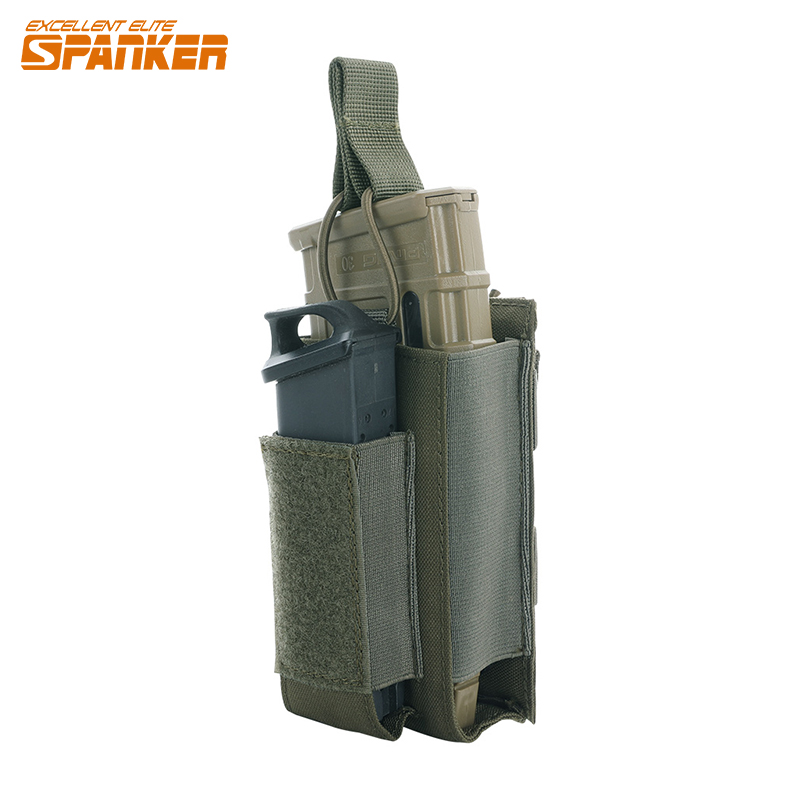 出众者（Spanker）战术单联弹匣袋工具包弹夹套背心配件包弹挂军迷用品 烟绿色RGN