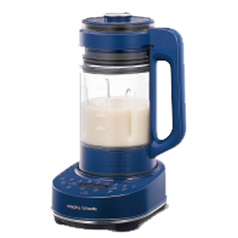 摩飛電器（Morphyrichards）低音破壁機(jī) 家用加熱豆?jié){機(jī) 多功能預(yù)約定時(shí)榨汁攪拌機(jī)果汁機(jī) 雙層隔音嬰兒輔食機(jī)MR8202PLUS版藍(lán)