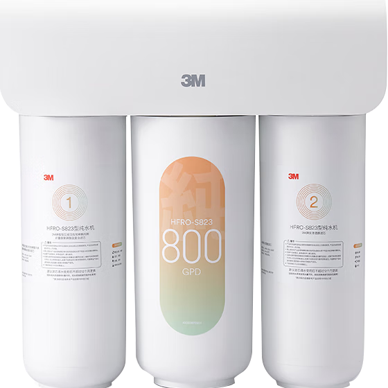3M��ˮ������ ֱ�� RO����͸ S823 ����800G ��ͨ������2L/min��ˮ��5�곤ЧROĤ������ S823�ٷ�����+��װ 3259.2Ԫ