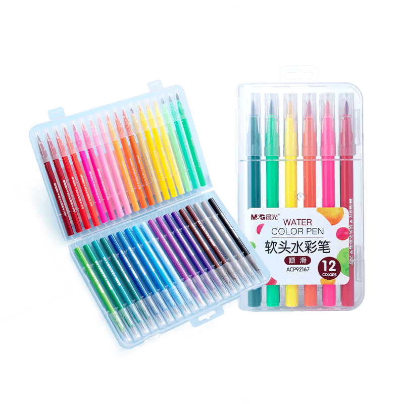 ����(M&G)�ľ�12ɫ��ͷˮ�ʱ� ��ˮϴ������߻��� �鷨�����ͷ �滭�ʻ������αر���������