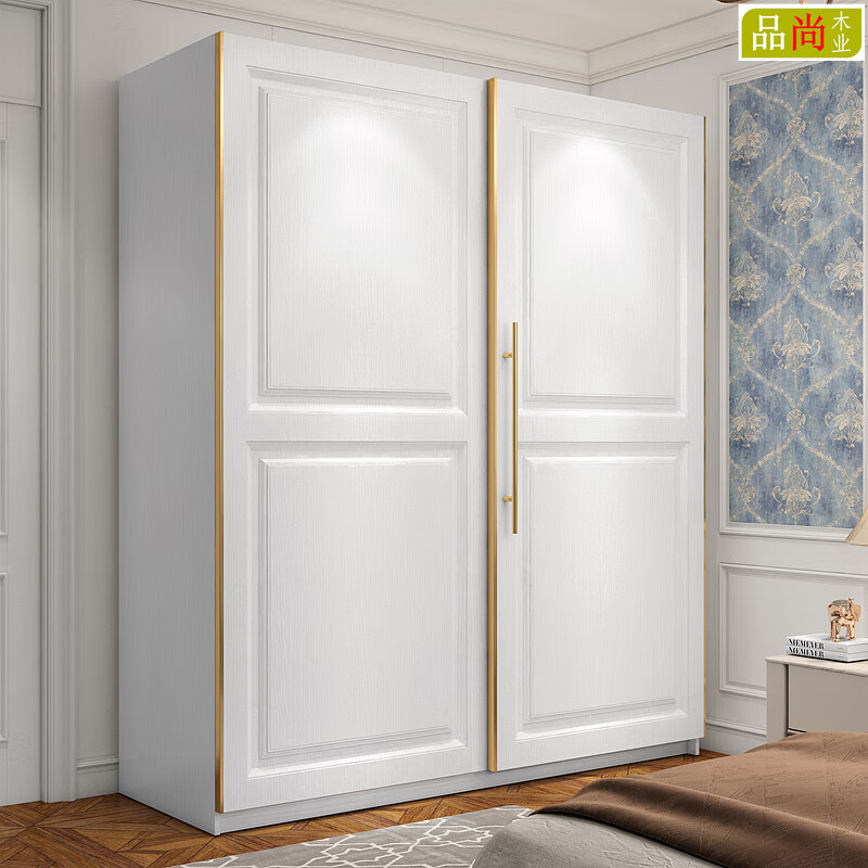 滑门衣柜 大衣柜推拉门 出租屋衣柜 推拉门衣柜卧室家用轻奢实木外