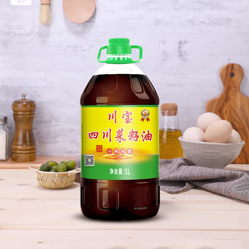 川宝古法小榨纯香四川菜籽油5L非转基因食用油