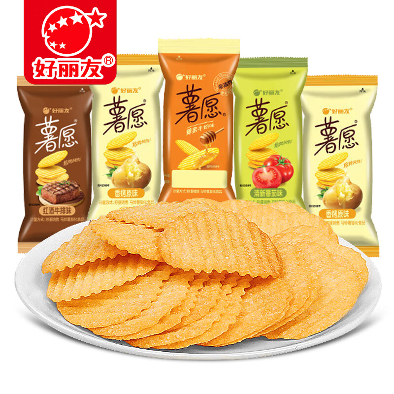 好丽友(orion)礼物薯愿薯片海盐玫瑰味非油炸薯片解馋休闲小包装零食