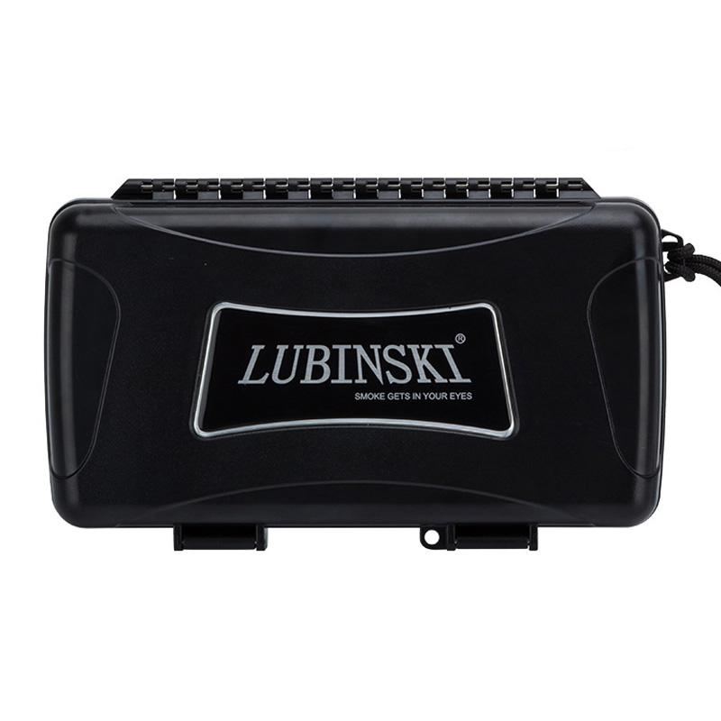 LUBINSKI鲁宾斯基便携雪茄保湿盒5支装时尚个性古巴雪茄箱配件LBCAS002 黑色