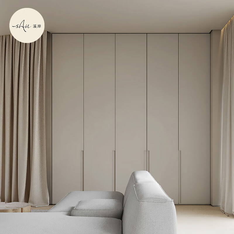 主卧欧式衣柜小户型轻奢衣柜简约现代溪岸定制衣柜卧室主  1平方米