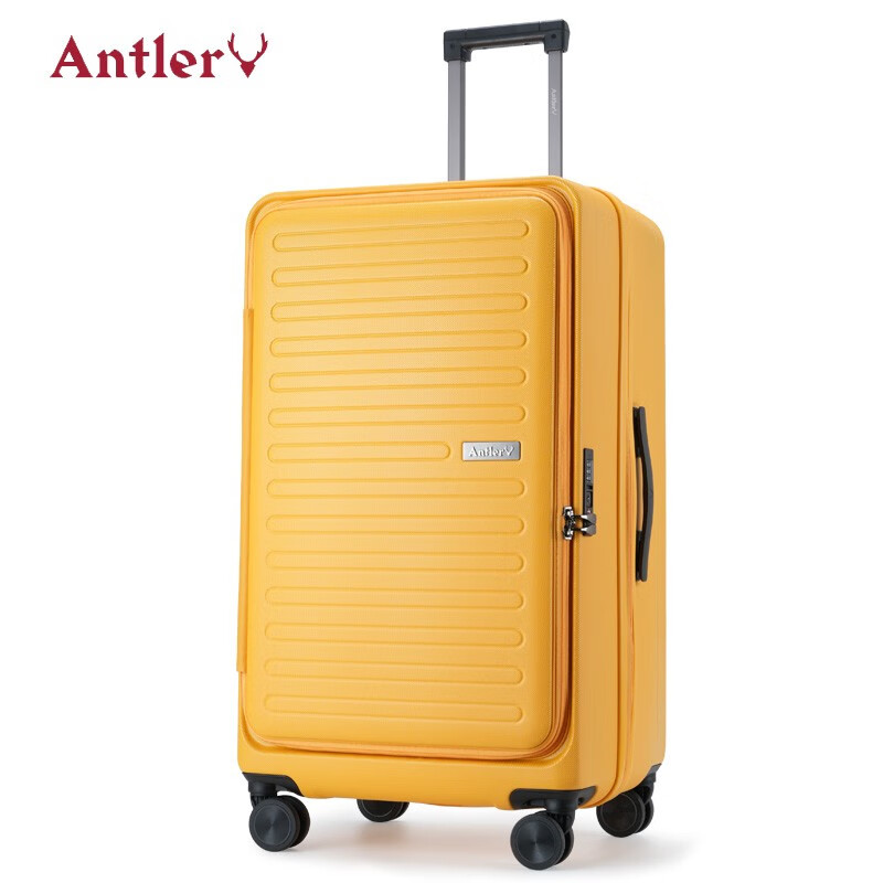 安特丽antler/安特丽行李箱ins网红新款28吋大容量拉杆箱万向轮结实耐用 黄色 28英寸