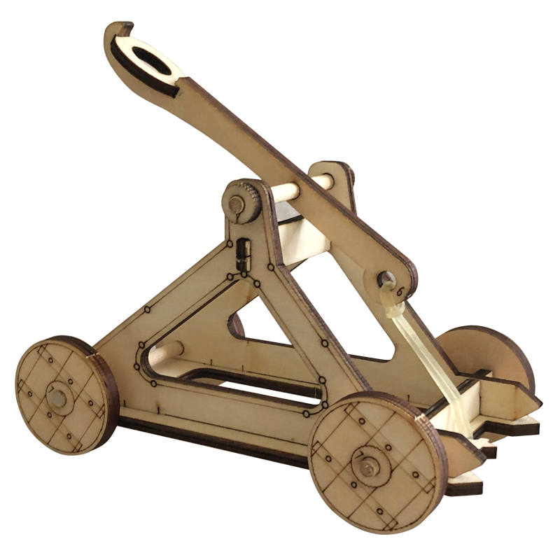 diy手工拼装木制科技小制作小发明投球模型材料古代攻城器械学生科学