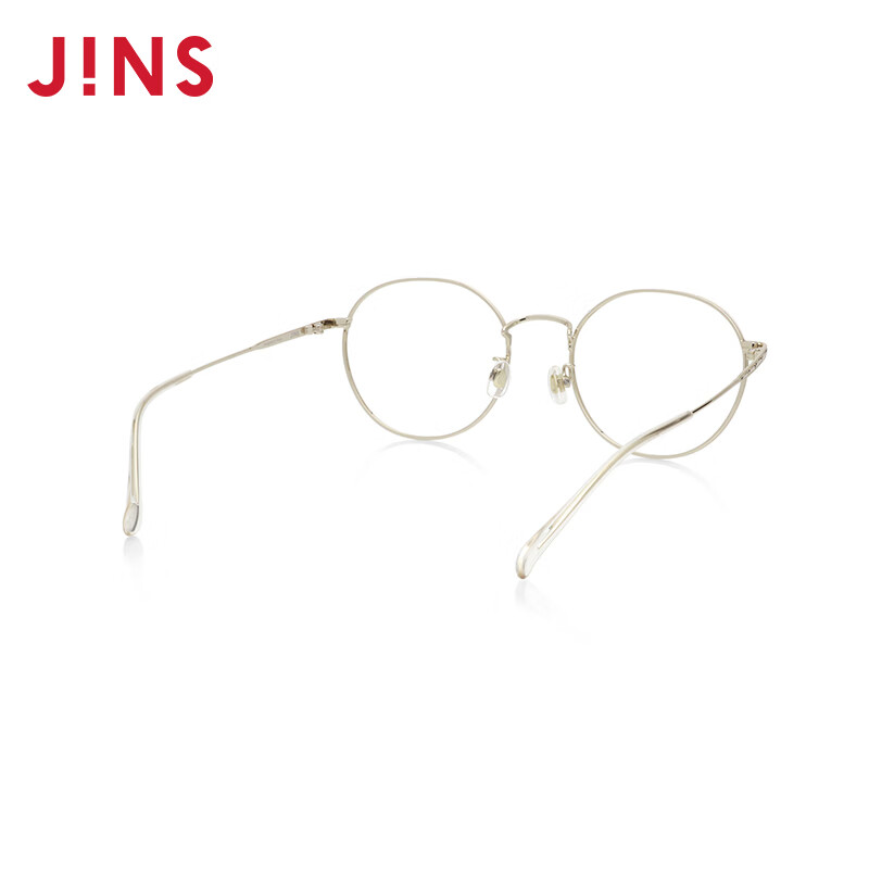 睛姿（JINS）含镜片金属框纤细潮流感近视镜可加配防蓝光片UMF22A210 195金色 1.60(较薄)