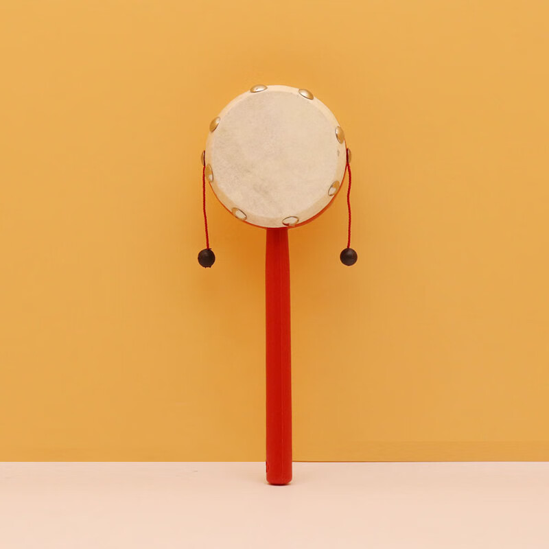 星贝祥儿童卡通拨浪鼓手摇铃鼓传统木质0-1岁宝宝波浪鼓中国风小孩