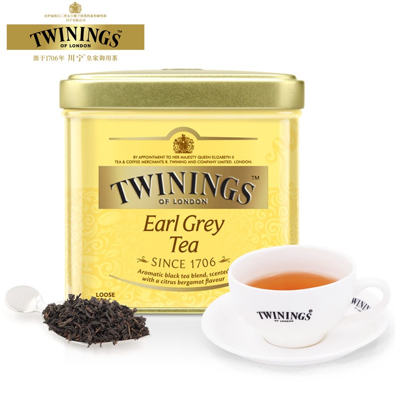 川寧（TWININGS） 豪門伯爵紅茶 餐飲裝進(jìn)口袋泡茶包茶葉奶茶伴侶辦公室婚慶伴手禮 （豪門伯爵茶葉500g罐裝）