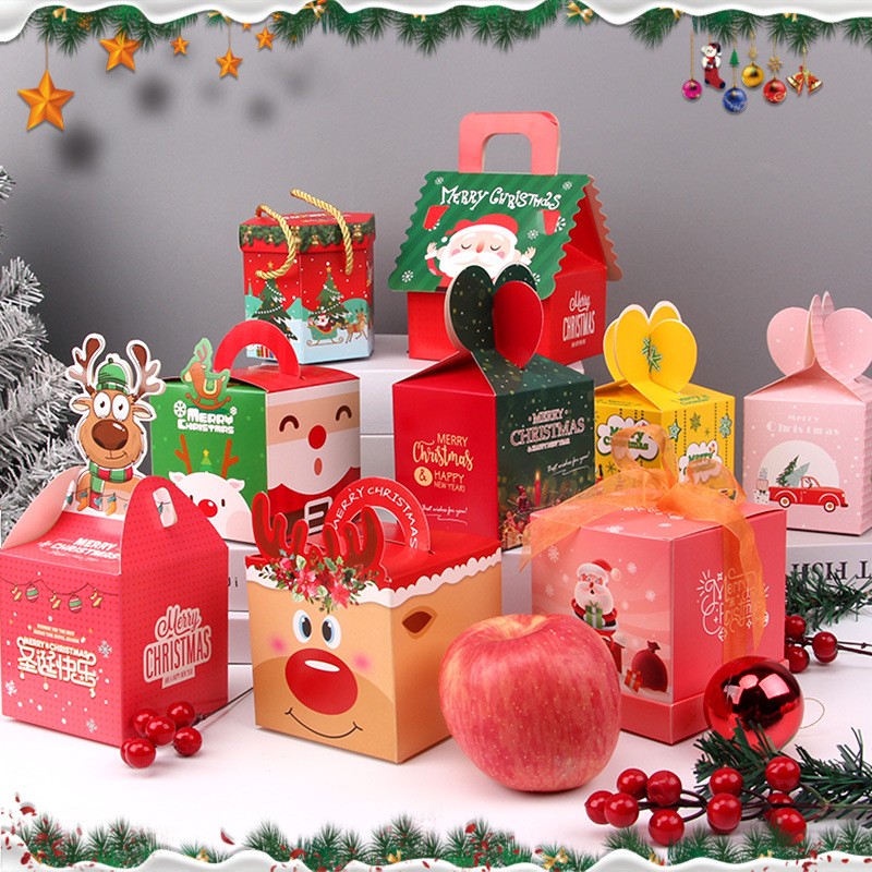 星圳诞节苹果盒 平安果礼盒 圣诞糖果盒 平安夜苹果包装礼品物盒子 平安夜苹果盒子10个（随机精致款）