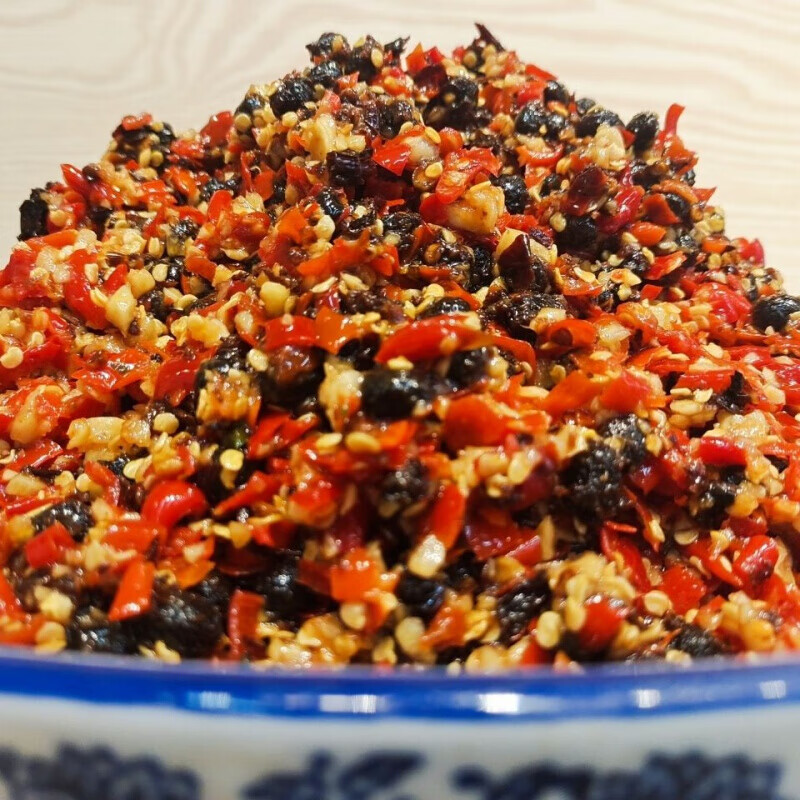 虎钢馋广西特产豆豉剁椒辣椒酱下饭神器拌粉拌面下粥调料 大瓶 500g