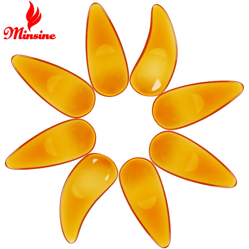 名森古筝指甲儿童成人练习演奏专业琵琶义甲8片盒装 凹槽指甲 黄色