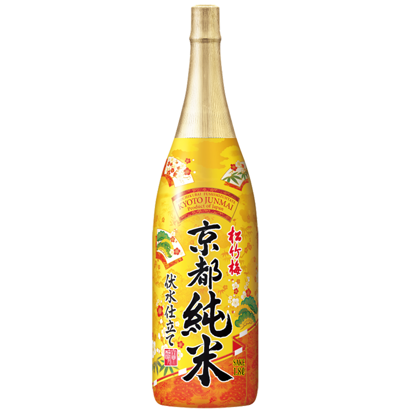 松竹梅 京都纯米原装进口纯米清酒1.8L 不含食用酒精 日本伏见水酿