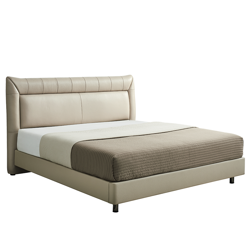 慕思(de RUCCI)皮床双人床卧室家具进口头层牛皮 深蓝色皮艺床 伊莎贝拉 1500*200