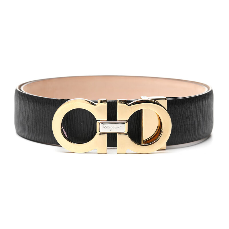 菲拉格慕(ferragamo)商务休闲肌理纹牛皮革带扣式男士腰带皮带6794930