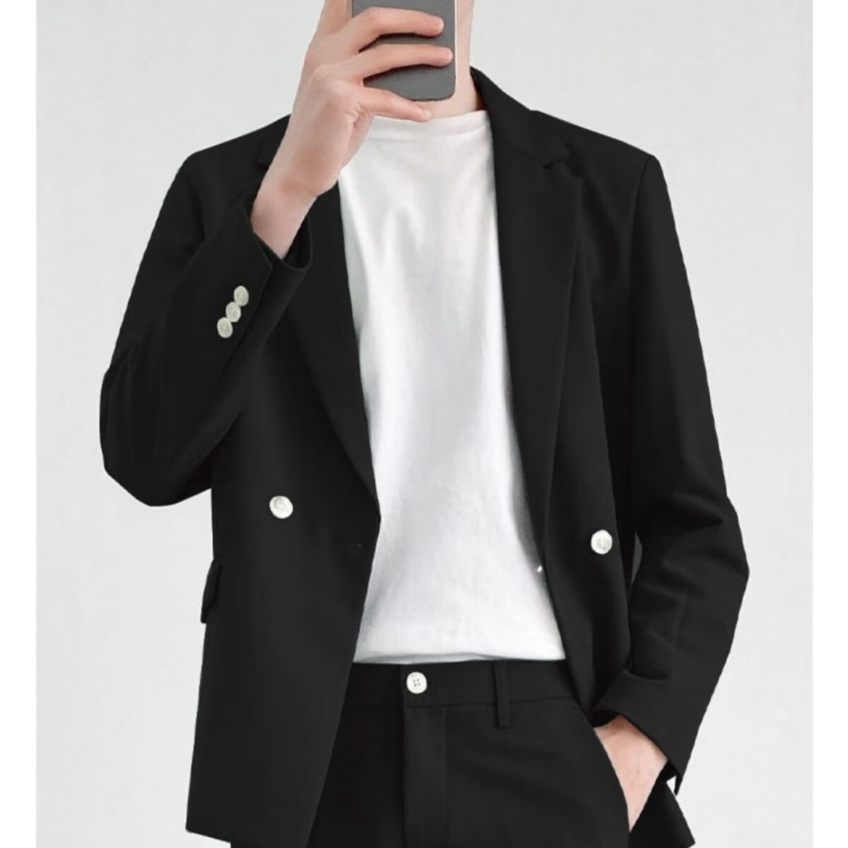 黑色西服 高质量 s 含拍有鞋子的请留言备注码数