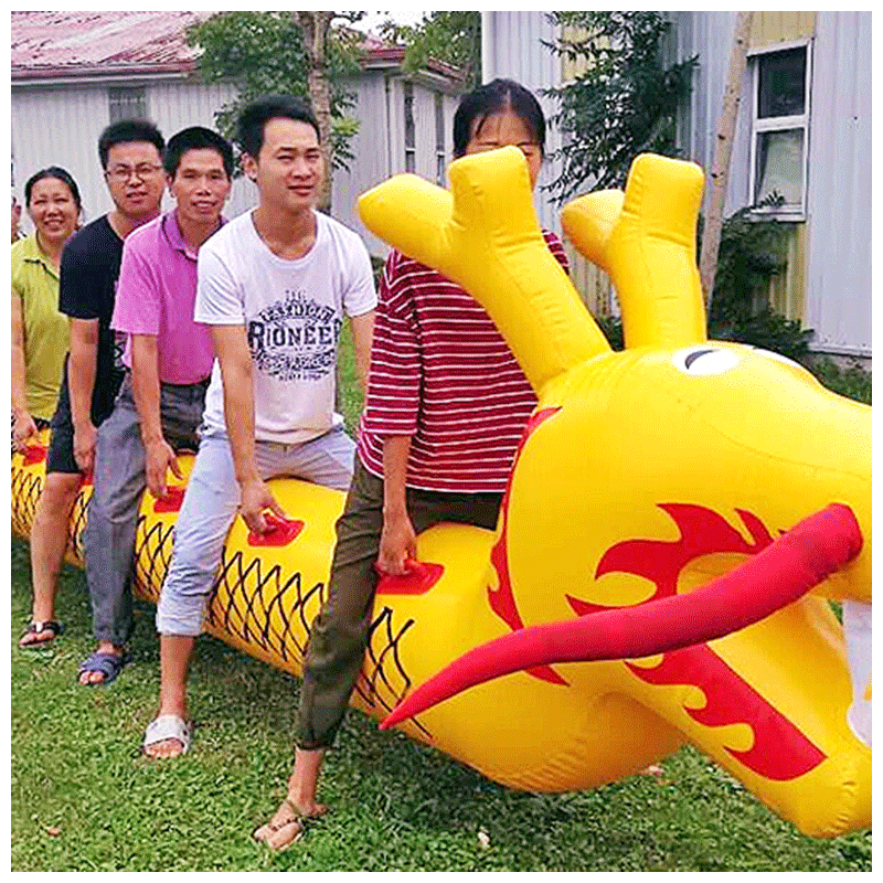 趣味运动会道具旱地龙舟充气户外儿童拓展训练器材团建道具 儿童旱地