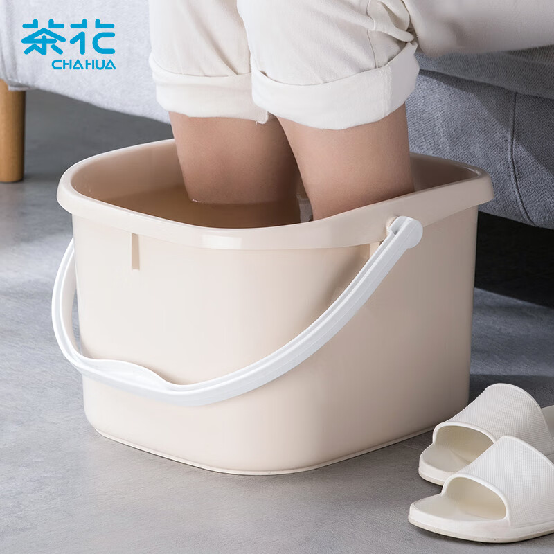 茶花 泡脚桶 家用大号塑料洗脚盆提水桶塑料盆加厚足浴盆属于什么档次？