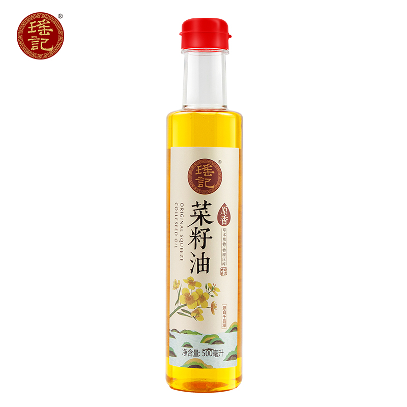 瑶记千岛湖菜籽油500ml原香菜油炒菜健康纯正非转基因四级油菜籽油 500ml