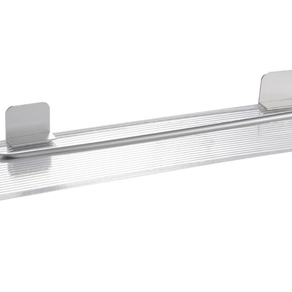 ATNPQZ德国亚克力浴室置物架高端卫生间洗漱台免打孔壁挂化妆品收纳架 星空银50cm单层