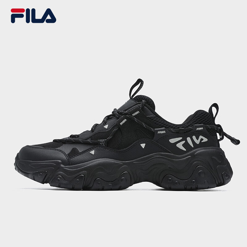 斐乐(fila)男鞋老爹鞋运动鞋2024夏季猫爪鞋5代休闲鞋透气 黑-bk 44