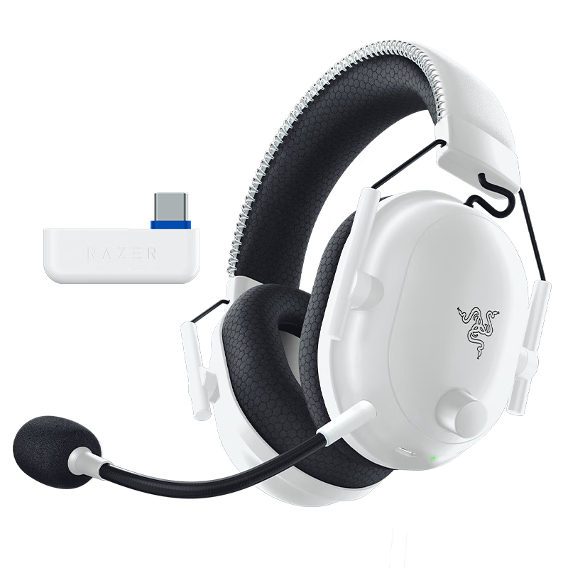 RAZER 雷蛇 旋风黑鲨V2专业版 Pro 2.4G/蓝牙 头戴式双模游戏耳机 白色（兼容PS）