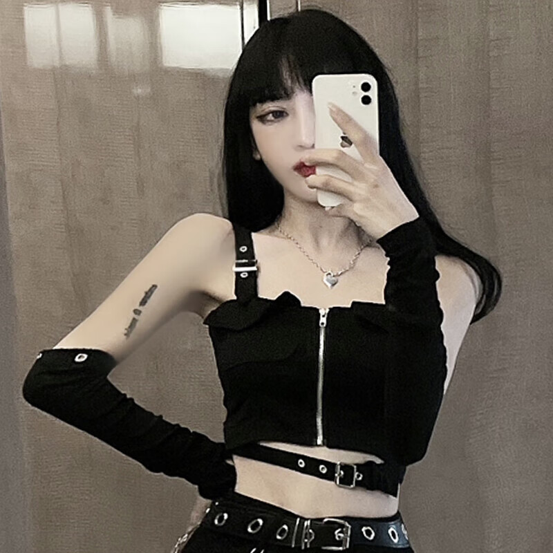 创京懿选女生酷酷的衣服酷飒爵士风格女装蹦迪上衣服拽姐酷女孩辣