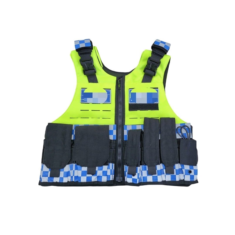 野牛战术执勤防刺马甲勤务多功能透气反光安保背衣荧光装备 战术背心