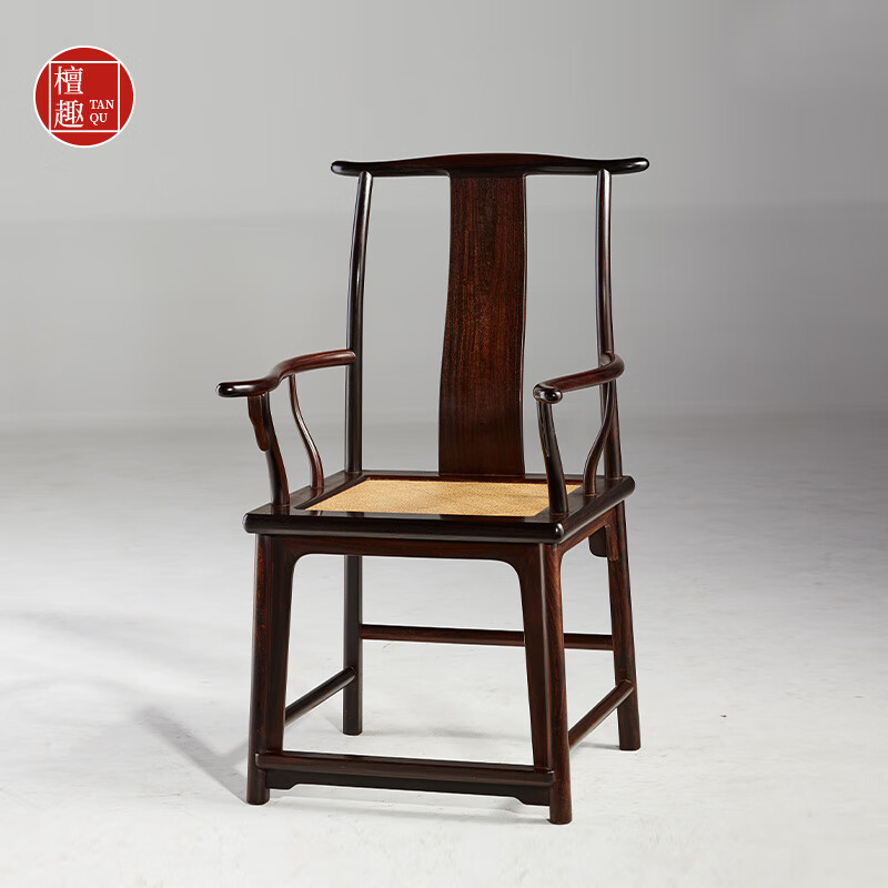 檀趣(tanqu) 苏作檀趣官帽椅四出头明式官帽椅高靠背主人椅 四出头