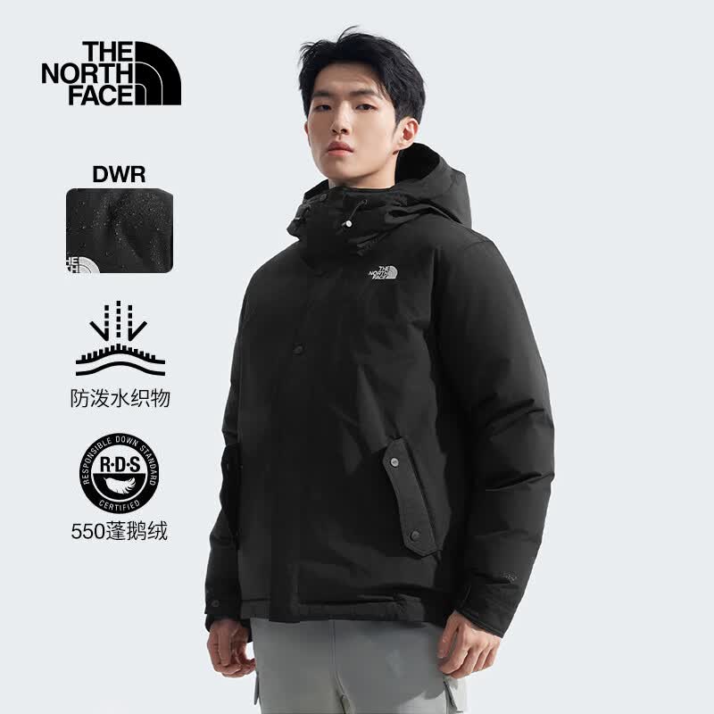 The North Face北面羽绒服男款25秋冬户外防泼水保暖550蓬鹅绒黑武士羽绒服88R4 4H0 L